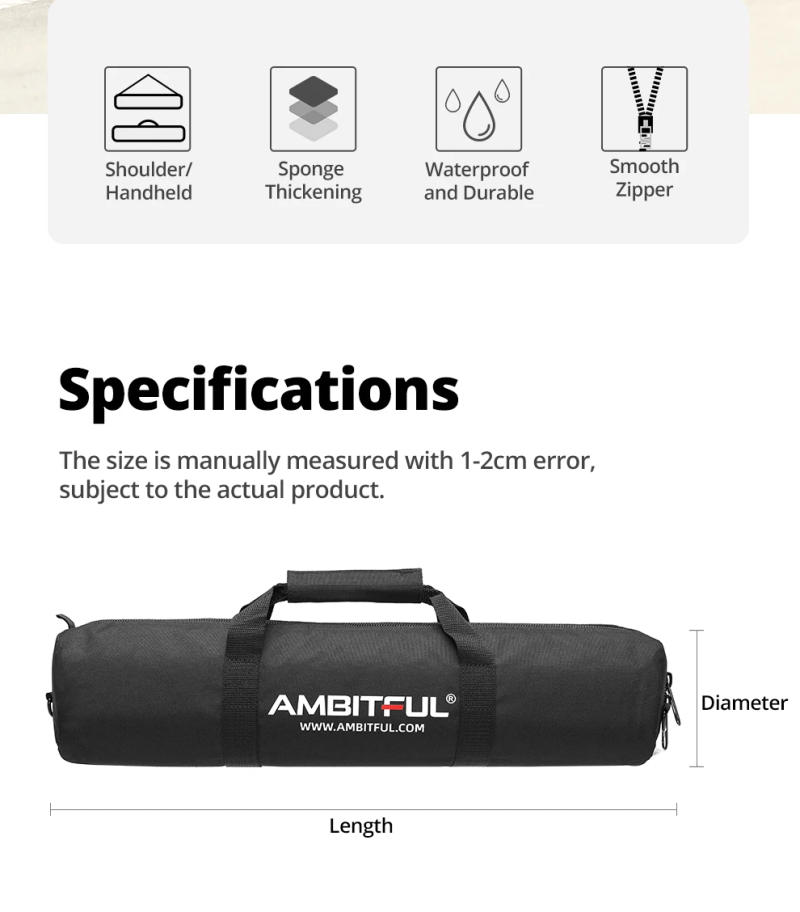 Description Picture 3 of item50cm - 125cm Padded Camera Monopod Tripod Carrying Bag Case Light Stand Carry Bag Umbrella Softbox Carrying Bag