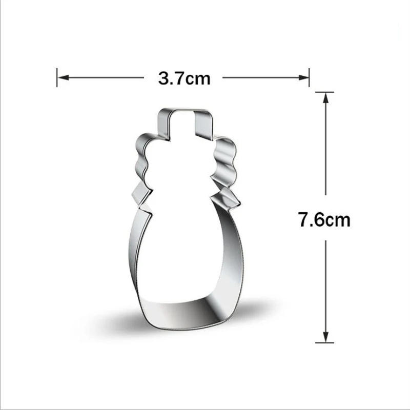 Description Picture 4 of item1pcs Wedding Wine Glass Champagne Bottle Metal Cookie Cutter Fondant Cake Decor Biscuit Chocolate Mould Pastry Tools