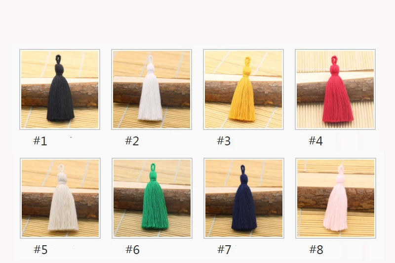 Description Picture 3 of item8cm Cotton Tassels Hanging Ears Vintage Colors Tassel Garments Decor DIY Craft Earring Accessory Fringe Trim Pendant 10pcs/lot