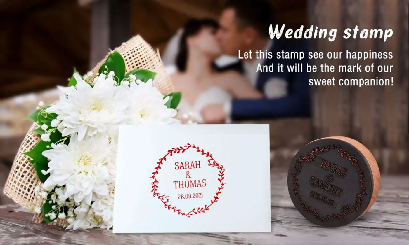 Description Picture 5 of itemPersonalized Seal Stamp Wood Weddding Sealing Stamp For Cards Envelopes Wedding Invitations Gift Packaging Scrapbooking