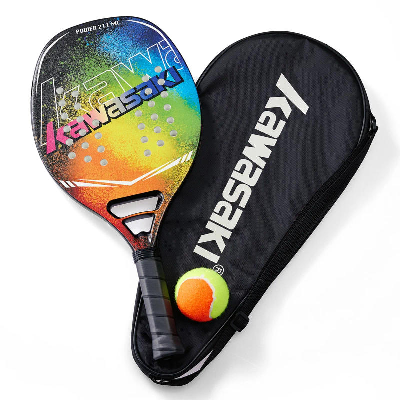 Description Picture 3 of itemOriginal Kawasaki Beach Tennis Racket Carbon Professional Raquete beach tenis Tennis Racquet Rough Face With Bag