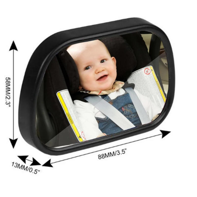 Description Picture 3 of item2 in 1 Safety Car Back Seat Baby View Mirror Suction Clip-On Adjustable Baby Rear Convex Mirror Car Baby Kids Monitor