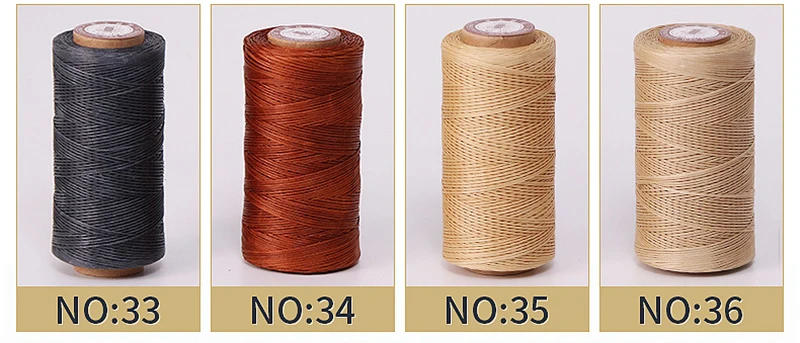 Description Picture 6 of item50M 150D 0.8Mm Flat Waxed Sewing Line Thickness Waxed Thread For Leather Waxed Cord For Leather Craft Hand Stitching Thread