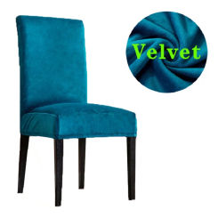 100% Velvet Chair Cover Super Melting Soft And Delicate  Seat Covers Chair Covers Spandex Restaurant Hotel Party Banquet