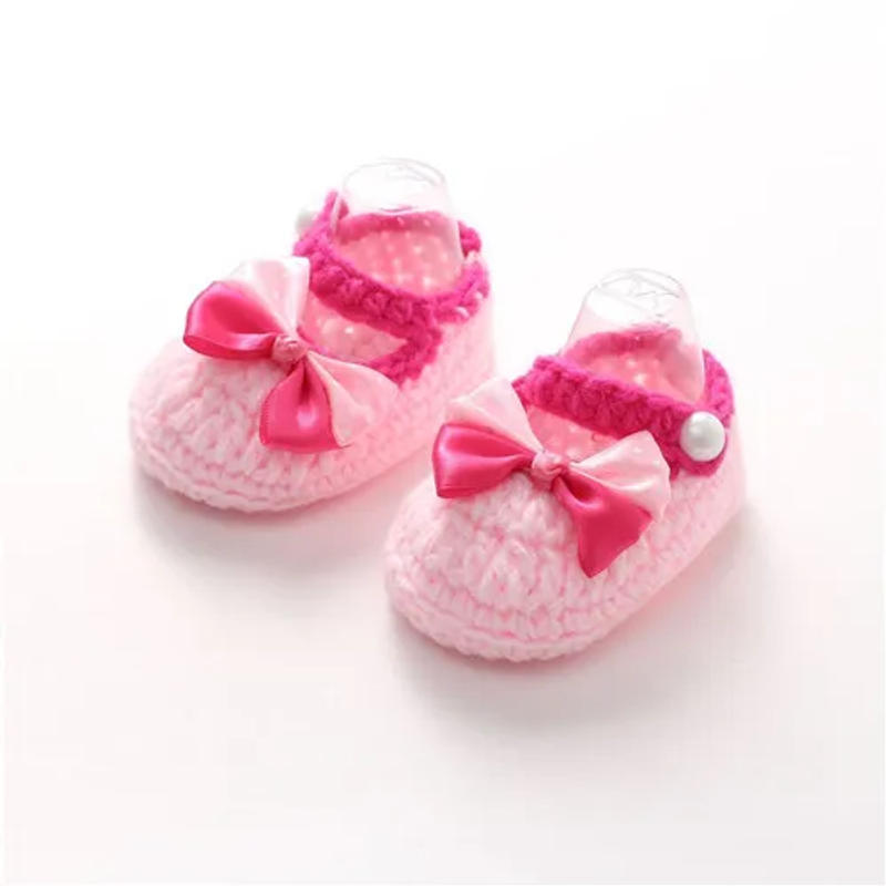 Description Picture 4 of itemFashion Comfortable Buckle Baby Shoes Handmade Knitting Crochet Booties Crib Walk Shoes for Infants Toddlers