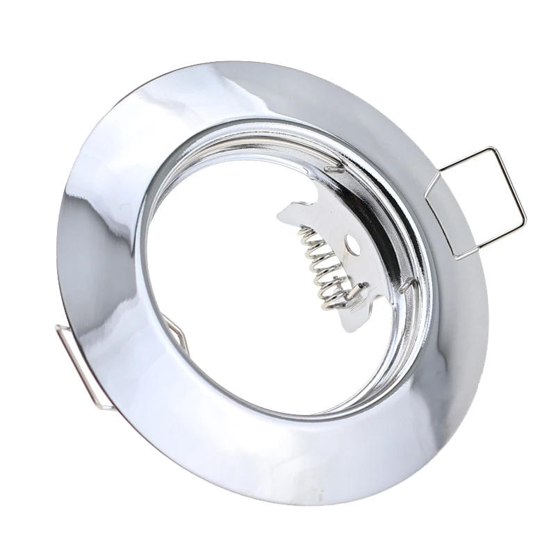 Description Picture 5 of item10PCS Recessed LED Spotlight Frame Satin Nickel White Black Chrome Fitting Suit for GU10/MR16 Bulb Downlight Fixture