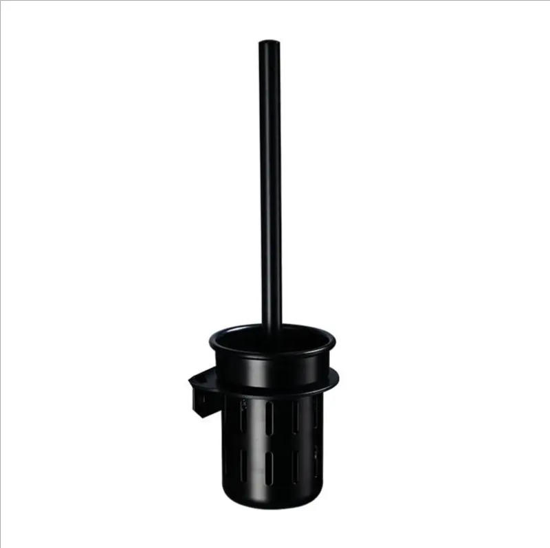 Description Picture 4 of itemSpace Aluminum Matt Black Toilet Brush Holder Matt Black Drain Cup Set Hotel / Home Bathroom Toilet Brush Hardware Pendant