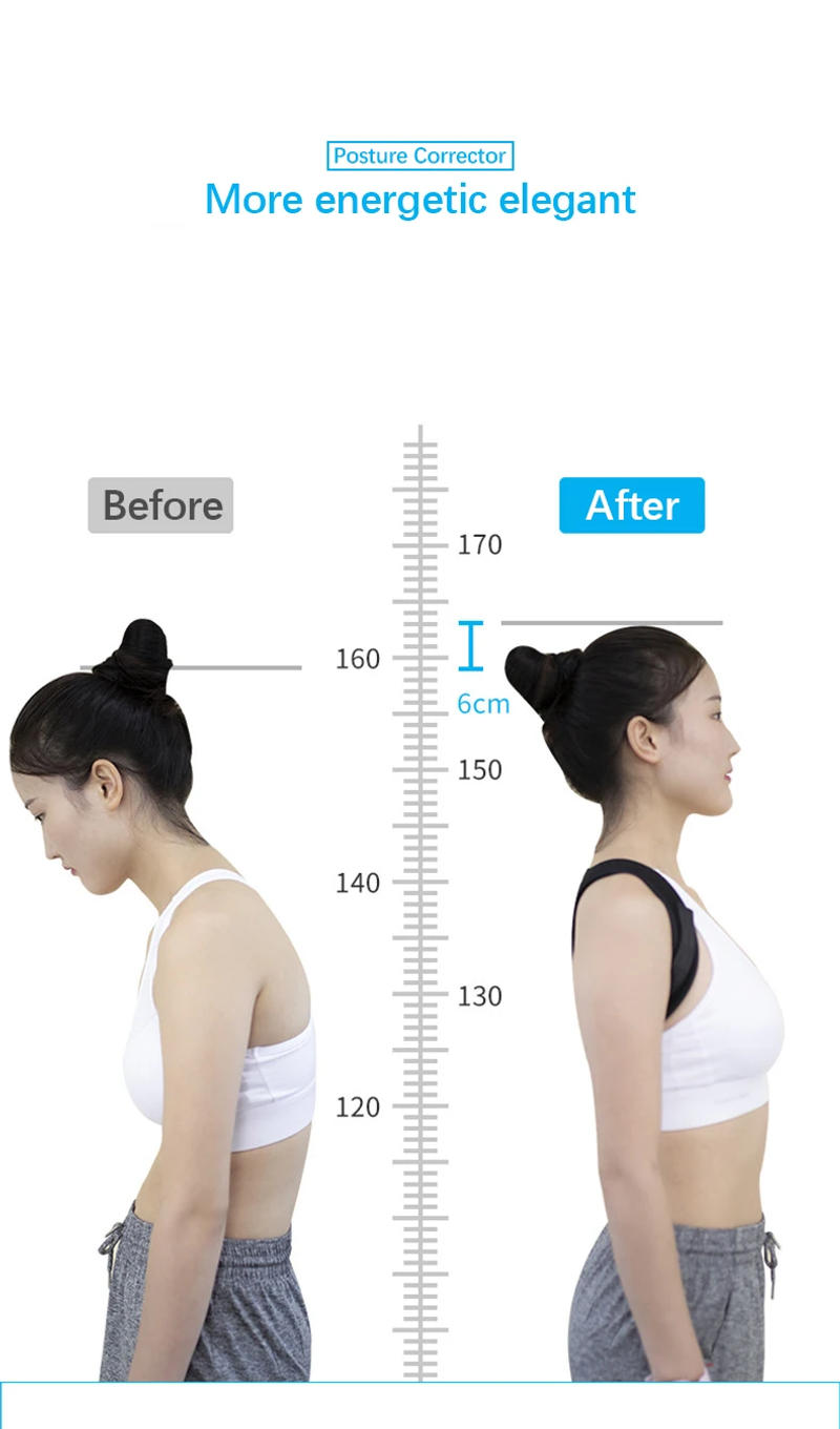 Description Picture 3 of itemBack Posture Corrector Corset Clavicle Spine Posture Correction Adjustable Support Belt Pain Relief Traine Spine Posture Support