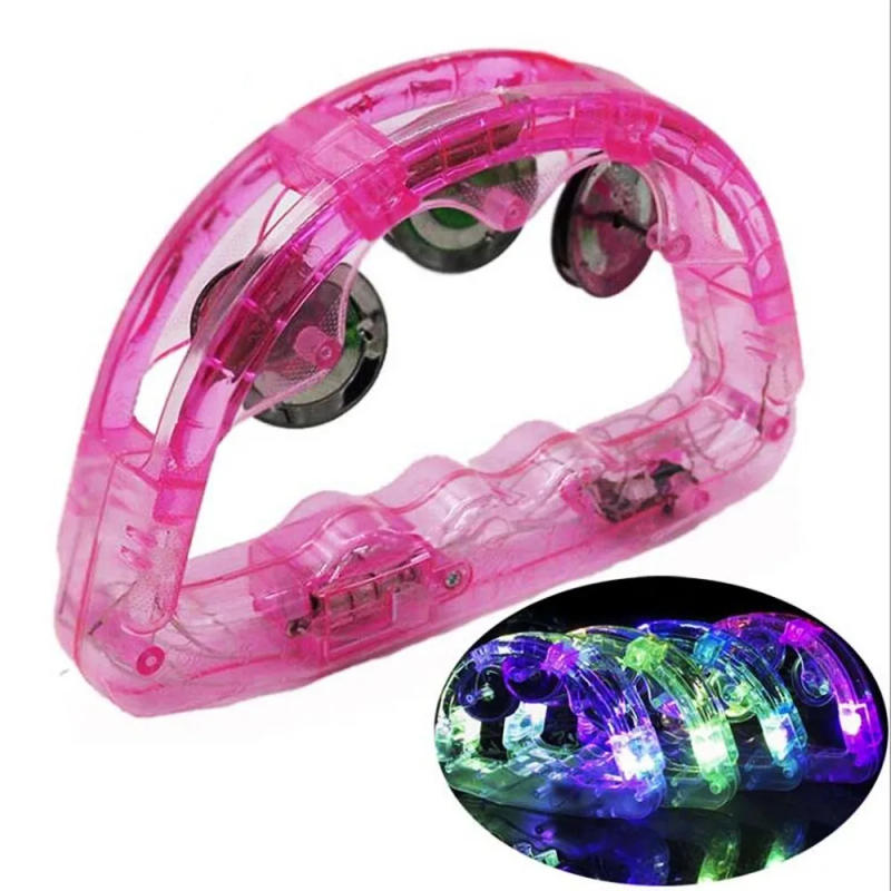 Description Picture 6 of itemFlashing Tambourines For Kids LED Noisemakers LED Light Up Sensory Shaking Toy For Sporting Events Wedding Birthday Parties