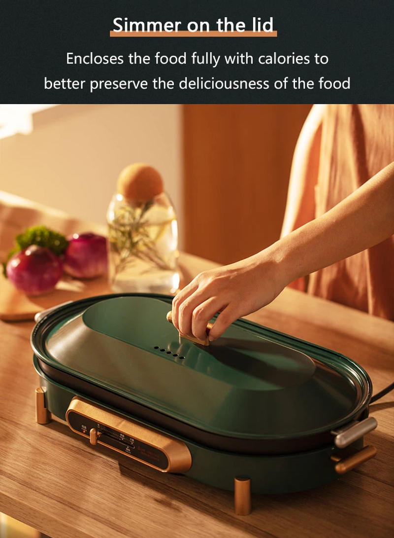 Description Picture 6 of itemDMWD Household Baking Pan Electric Barbecue Grill Hot Pot Stewing Pot Breakfast Machine Mini Skillet Frying Pan 220V