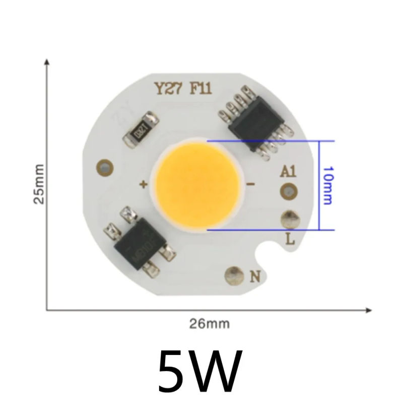 Description Picture 2 of itemLED COB Chip 110V 220V 3W 5W 7W 9W 10W 20W 30W 50W LED Bulb Lamp Input Smart IC Flood Light Spotlight