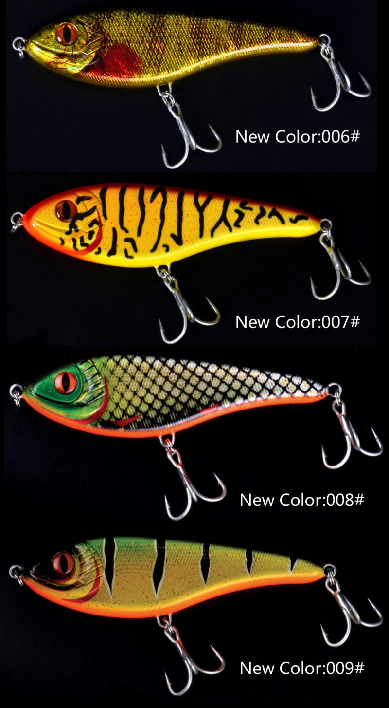 Description Picture 4 of itemCF FISHING 68mm/78mm/90mm/105mm Slow Sinking Jerk Bait High Quality Fishing Lure Artificial for Bigmuskie Pike Bass