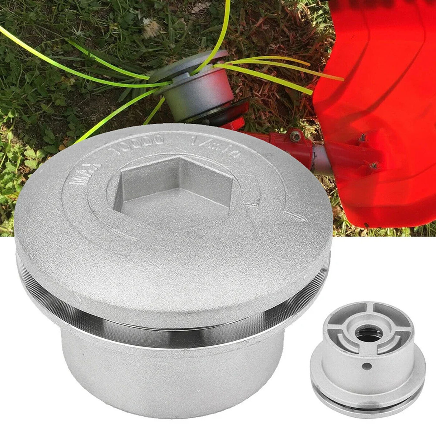 Description Picture 5 of itemAluminum Line Trimmer Head Grass Brush Cutter Accessory Replacement Parts Garden Grass Cutter Head with 4Lines For Lawn Mower