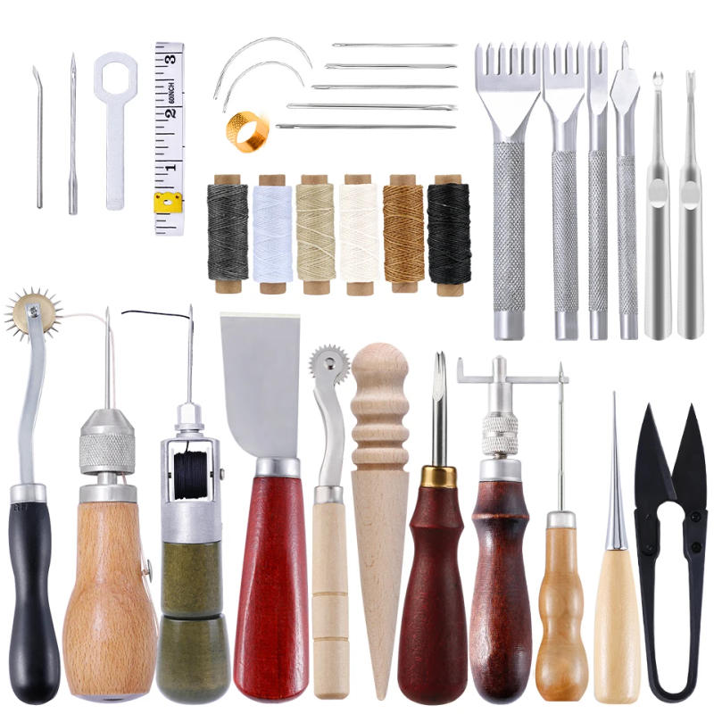Description Picture 2 of itemIMZAY Leather Manual Sewing Machine Speedy Stitcher Leather Sewing Tools Kit Leathercraft Punching Groover Tools Accessories Set