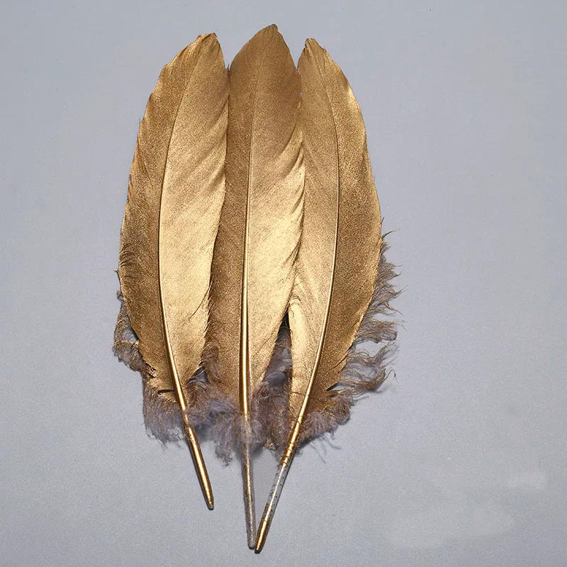 Description Picture 5 of itemGlitter Gold Silver Feathers Goose Turkey Plumas DIY Wedding Jewelry Accessories Plumes DIY Feather for Crafts Piume Decorative