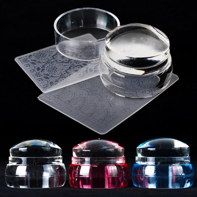Description Picture 4 of item3pcs Nail Art Stamper Scraper Set Jelly Silicone Stamp Nail Stamping Plates Polish Print Transfer Templates Designs Tool JI621-1