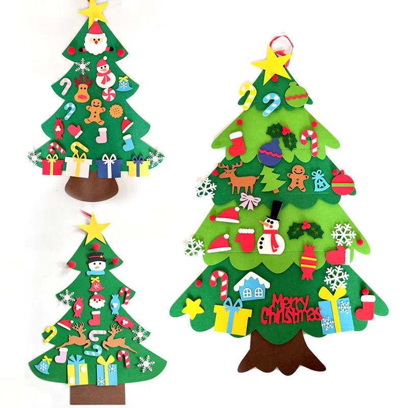 Description Picture 3 of itemDIY Felt Christmas Tree Christmas Decoration for Home Navidad 2022 New Year Christmas Ornaments Santa Claus Xmas Kids Gifts