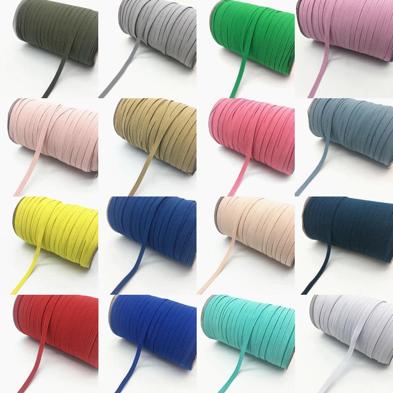 Description Picture 2 of item5yards 7mm High Quality Elastic Ribbon Sewing Elastic Band Fiat Rubber Band For Waist Band Stretch Rope Elastic Ribbon