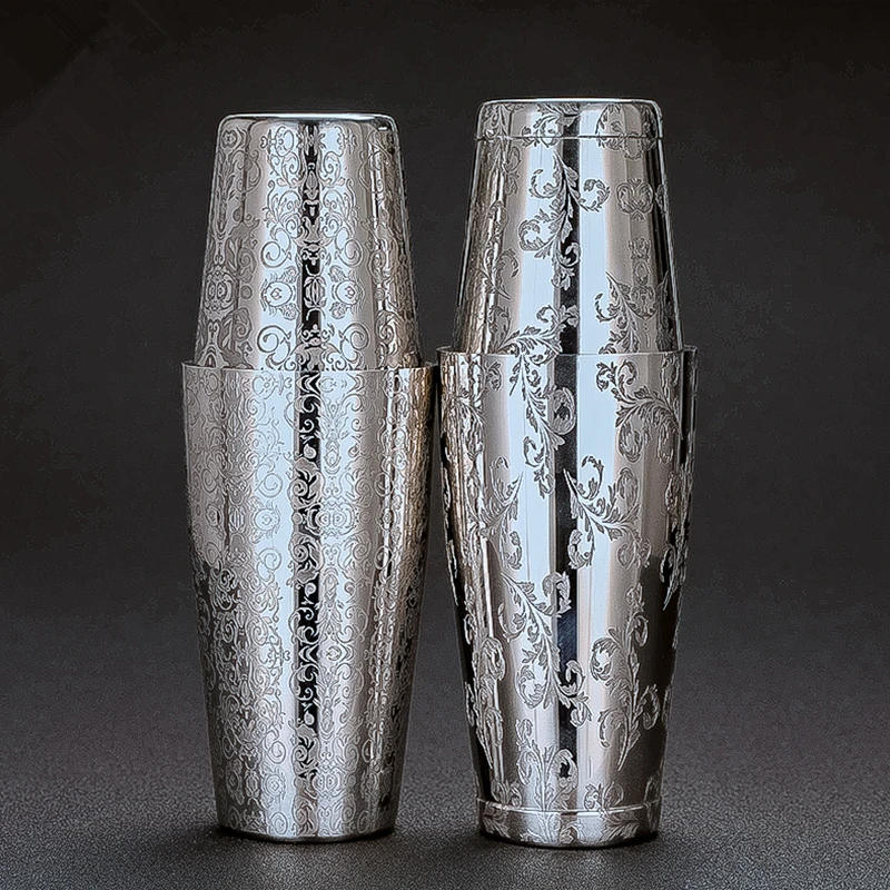 Description Picture 2 of item550ml/850ml Engraving Stainless Steel Cocktail Boston Bar Shaker Bar Tools