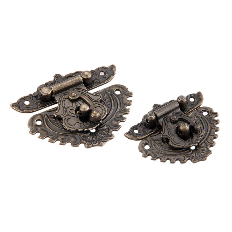 Description Picture 4 of item1x Antique Box Hasps Lock Catch Latches for Jewelry Chest Box Suitcase Buckle Clip Clasp Vintage Funiture Hardware