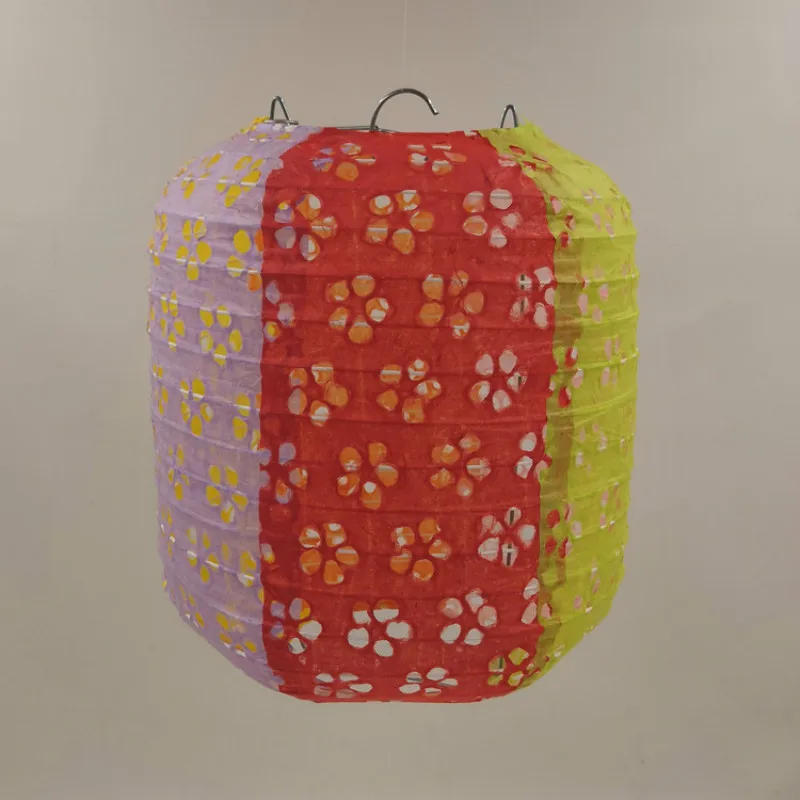 Description Picture 4 of item15cm 20cm Ellipse Chinese Hollow out Paper Lanterns Wedding Lanterns Paper Lampshade Holiday Party Supplies Children DIY Lantern