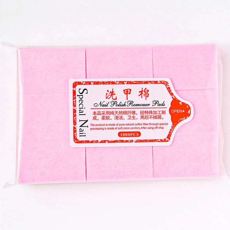 Description Picture 5 of item1000pcs/Lot Nail Polish Remover Wipes Cotton Pads 5Color Lint-Free Wipes Cotton Fiber Tissue Nail Cleaner Wipes Manicure Tool
