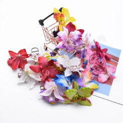 50/100 Pieces Butterfly orchid artificial plants decorative flowers wall wedding home decoration bridal accessories clearance