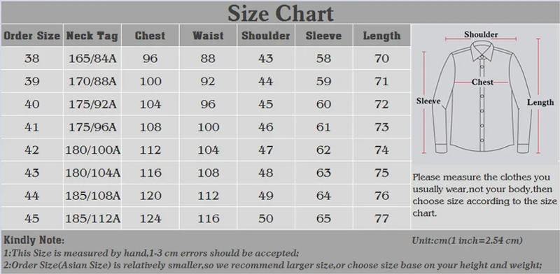 Description Picture 2 of itemMen's Long Sleeved Shirt Business Casual Classic Plaid Male Social Dress Shirts for Man Turn-down Striped Shirt