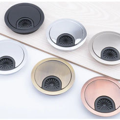 Zinc Alloy Round Table Wire Hole Covers Outlet Port Computer PC Desk Cable Grommet Line Holder 50mm/53mm/60mm/80mm