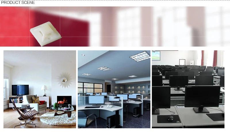 Description Picture 4 of item20Pcs 20/25/30/40mmPlastic Self Adhesive Cable Tie Mount Base Holder White 30*30mm Since the glue type positioning