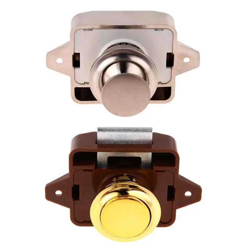 Description Picture 5 of itemOpening Hole Pearl Nickel Keyless Push Button Cabinet Latch Knob for Motorhome Caravan Cupboard Cabinet Door