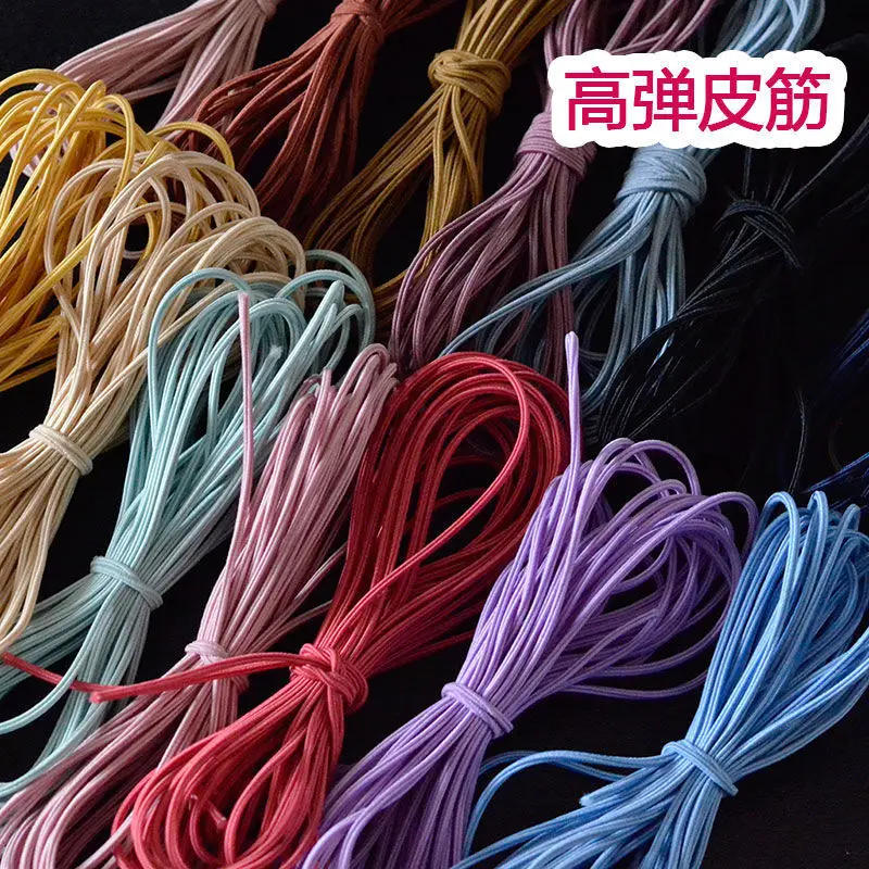 Description Picture 3 of itemNew 5yards 2mm High Elastic Round Elastic Band Rubber Band Elastic Cord for Jewelry Making DIY Clothing Headwear Accessories