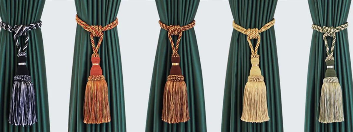 Description Picture 6 of item1&2Pcs Decorative Curtain Tiebacks Handmade Elegant Rope Ties Tassels Holdbacks for Drapes Decor Room Accessories Curtain Holder