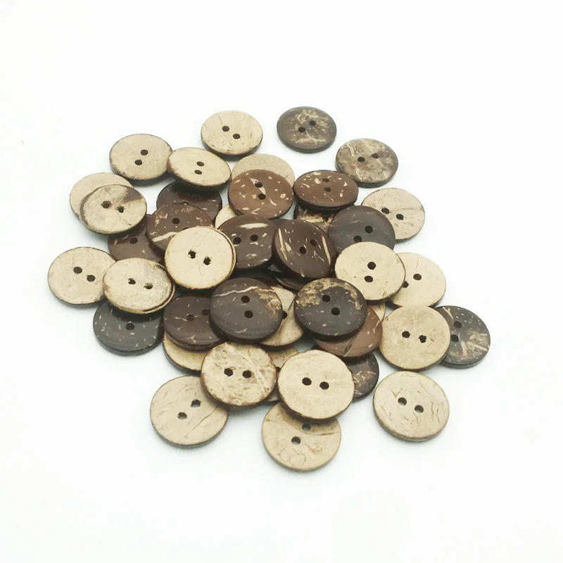 Description Picture 4 of itemNatural Eco-friendly 9 Sizes Coconut Button For Clothing 2Holes Children Scrapbook Decorative Sewing Accessories WD0148