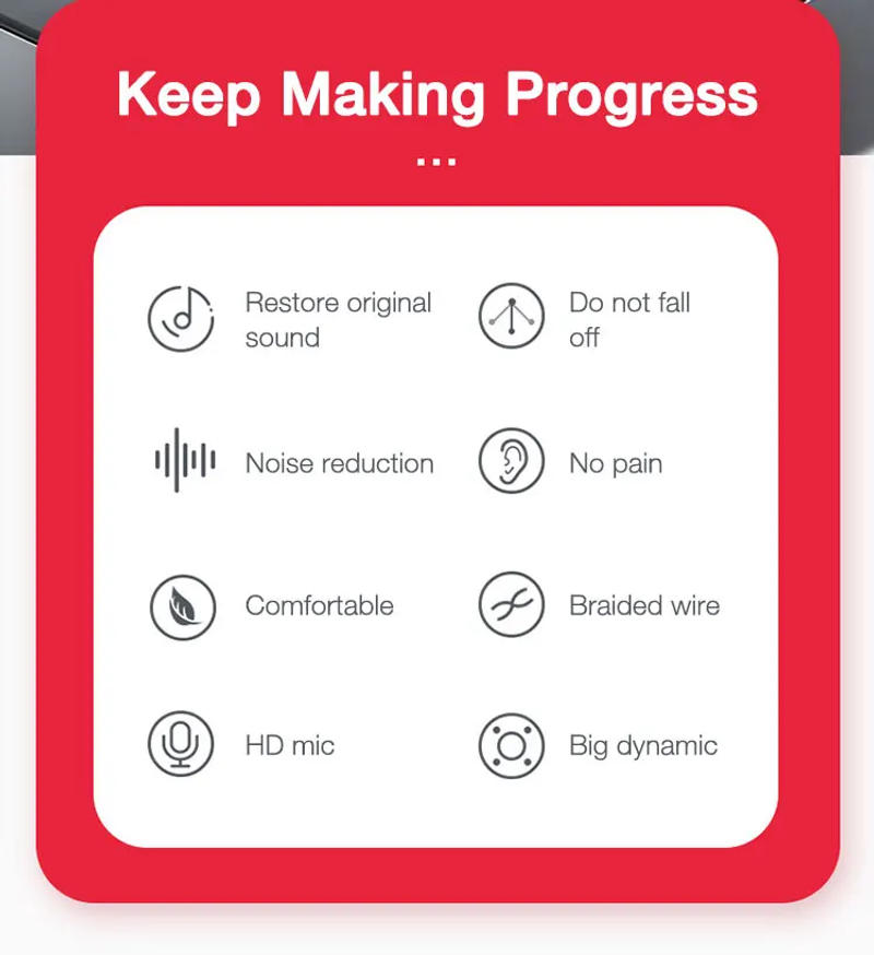 Description Picture 3 of itemEARDECO 3.5mm Wired Headphones with Microphone Bass Phone Wired Earphone Stereo Inear Headphone Headset Earbuds Noise Cancelling