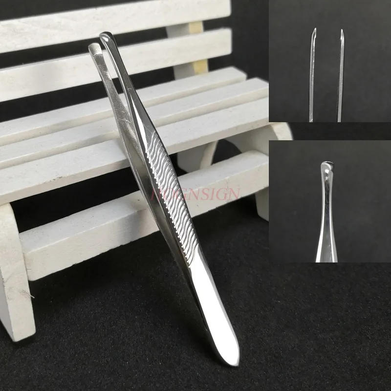 Description Picture 6 of itemRound Tip Eyebrow Tweezer tweezers Professional Female Hair Remover Clip Facial Makeup Tool False Eyelashes Beauty Stainless