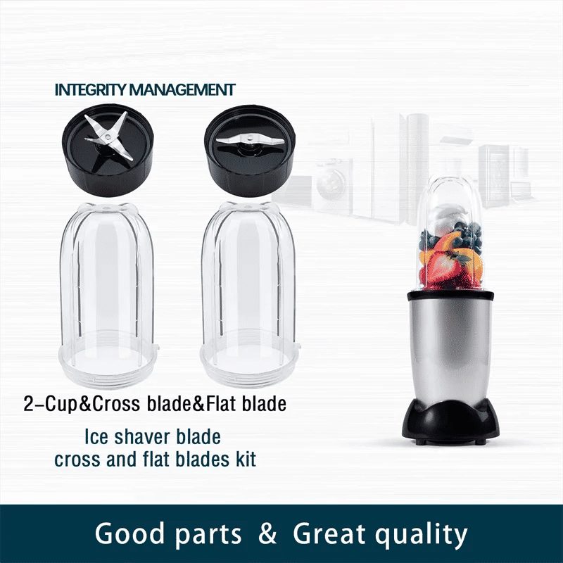 Description Picture 4 of item2 Pack 16oz Cup with Cross Blade and Flat Blade Combo Replacement for Magic Bullet Blender Juicer 250W MB1001