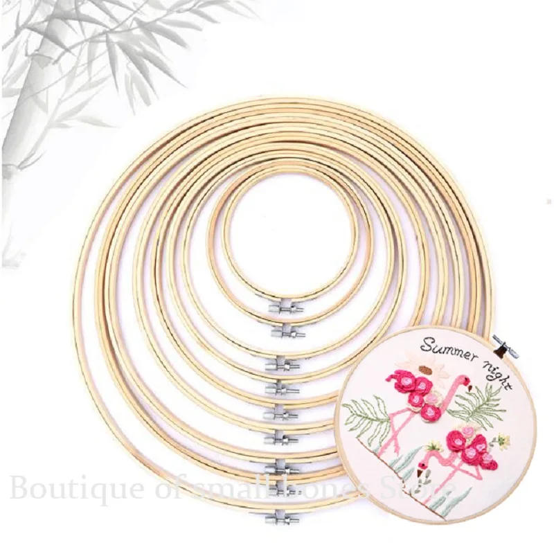 Description Picture 2 of item10-40cm mini wood embroidery hoop frame for kit ring hoop large sewing tools accessories madera bordado broderie cross stitch