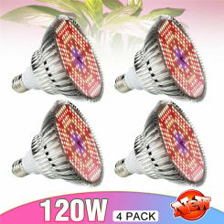 4pcs/lot 100W 120W Full Spectrum LED Grow Light E27 LED Bulb Fitolamp for Indoor Plants Greenhouse Hydroponics Tent Growth Lamp