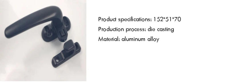 Description Picture 3 of itemCasement Window Aluminum Alloy Left / Right Hand Locking Handles Grips Solid Window Handle Door and Window Lock Black, White