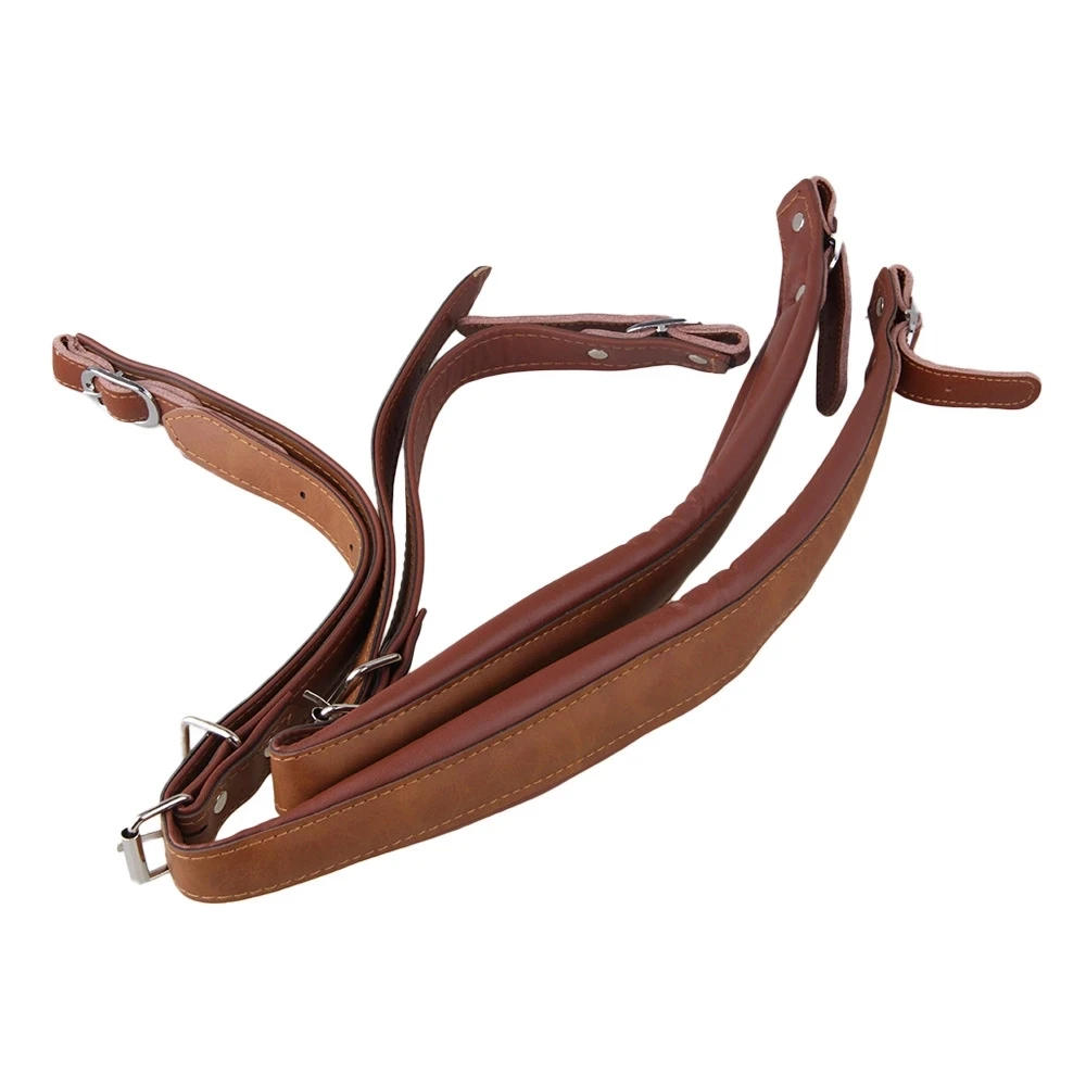 Description Picture 5 of item2Pcs Artificial Leather Adjustable Harness Strap White for Accordion
