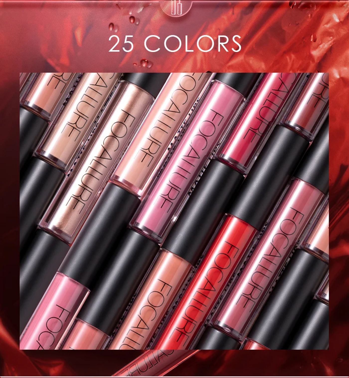 Description Picture 3 of itemWholesale FOCALLURE Matte Velvet Lip Gloss Long Lasting Waterproof Nude Non-Stick Cup Liquid Lipstick Women Lip Makeup Cosmetics