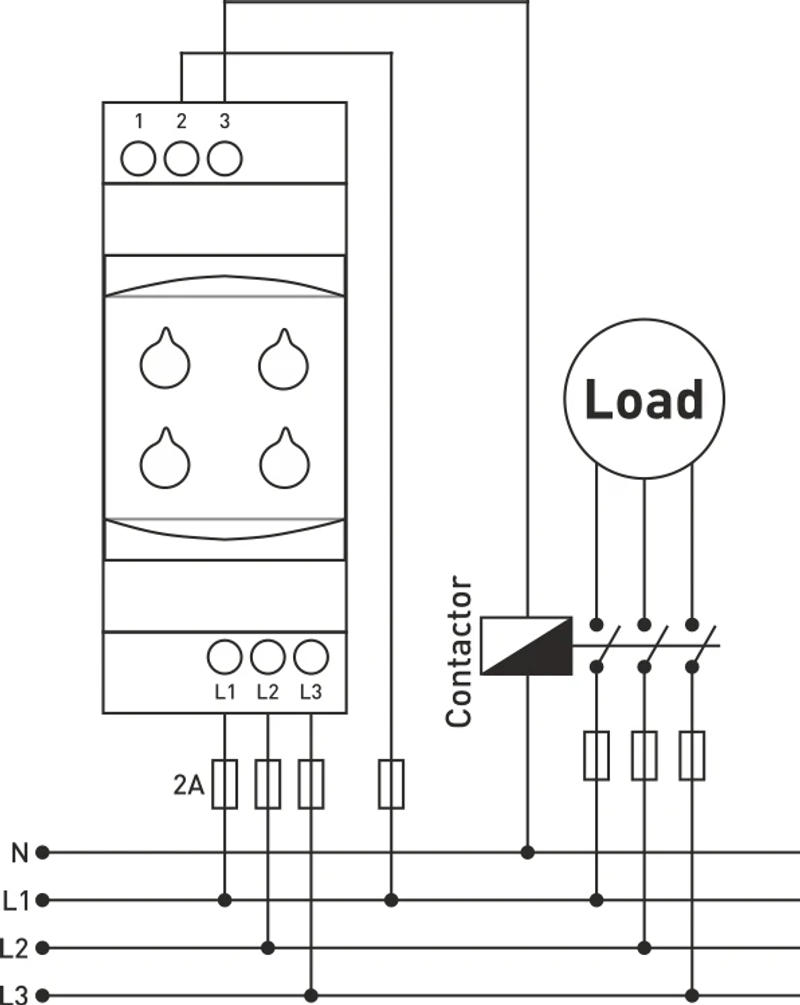 Description Picture 4 of itemSamwha-Dsp GKT-03F 3*380VAC Non-Neutual Three-Phase Phase Failure, Phase Sequence, Under&Over Voltage Relay