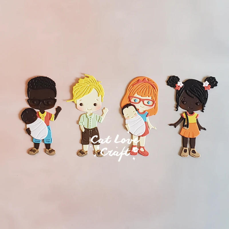 Description Picture 5 of itemCatlove Family Series Metal Cutting Dies Scrapbooking Mold Stencil Die Cuts Card Making DIY Craft Embossing New Dies For 2021