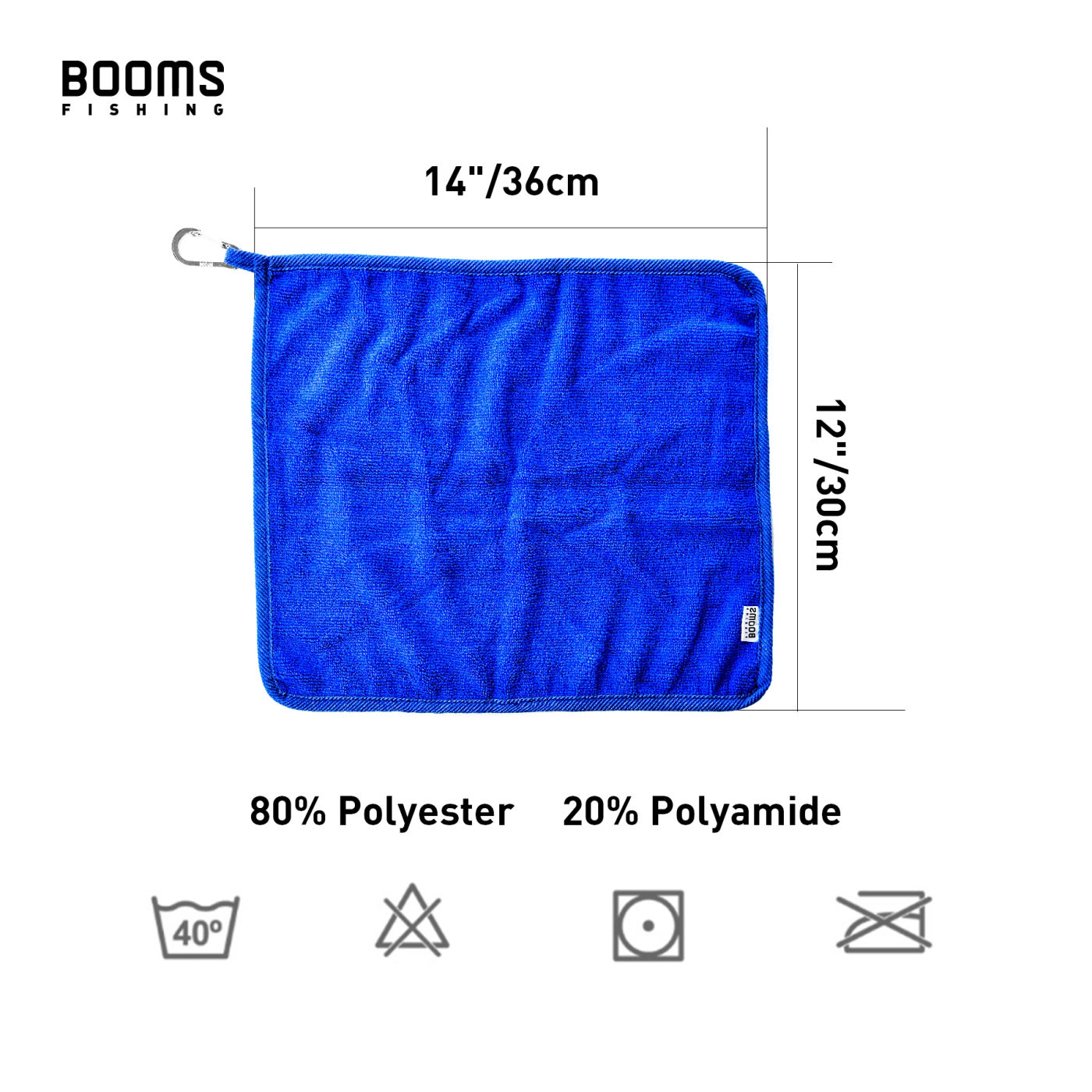 Description Picture 6 of itemBooms Fishing B0T Fishing Towel Microfiber Clothing Thickening Non-stick Super Absorbent Outdoors Sports Hiking Wipe Hands Towel