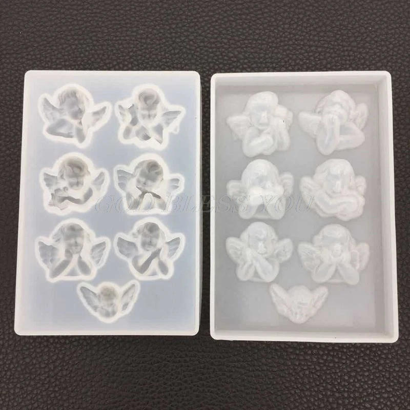 Description Picture 6 of itemLittle Angel Shape Silicone Mold For Resin DIY Clay UV Epoxy Resin Molds Pendant Jewelry Tools Mould Drop Shipping