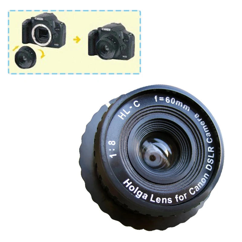 Description Picture 2 of item2024 NEW Holga HL-C 60 mm f/8.0 Lens For Iconic Brand DSLR SLR Camera Black Parts Cameras Accessory Photography accessories