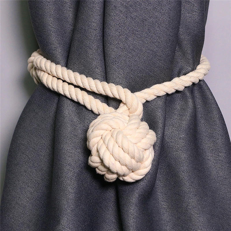 Description Picture 3 of itemMarame Curtain Tieback Curtain Tied Ball Pendant Mini Tapestry Decoration Hnad-woven Cotton Strap Curtain Accessories