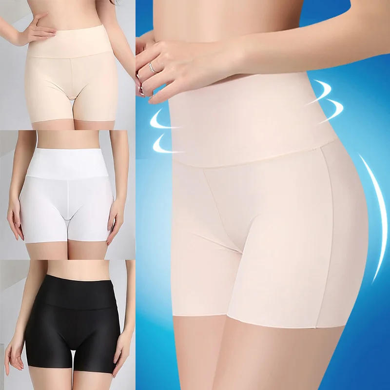 Description Picture 3 of itemSummer Women Safety Shorts Pants Seamless Thin Ice Silk High Waist Panties Seamless Anti Emptied Boyshorts Girls Underwear
