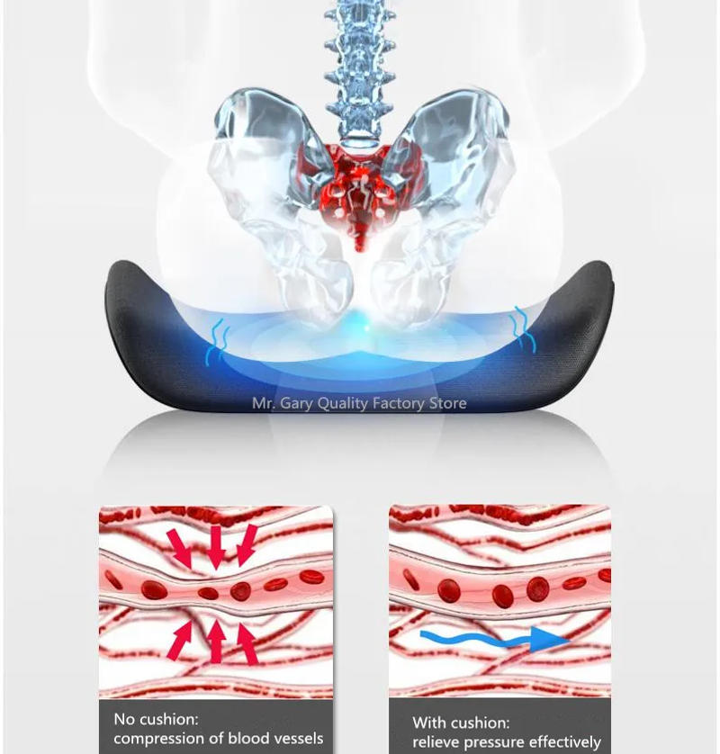 Description Picture 5 of itemMemory Foam Seat Cushion Orthopedic Pillow Coccyx Office Chair Cushion Support Waist Back Pillow Car Seat Hip Massage Pad Sets